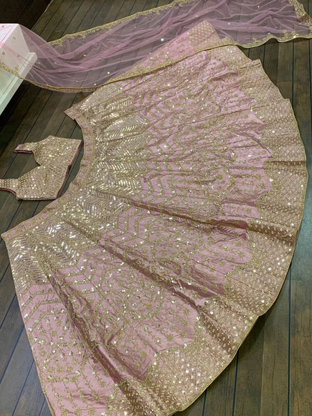 Pink Color Heavy Sequence Work  Designer Lehenga Choli
