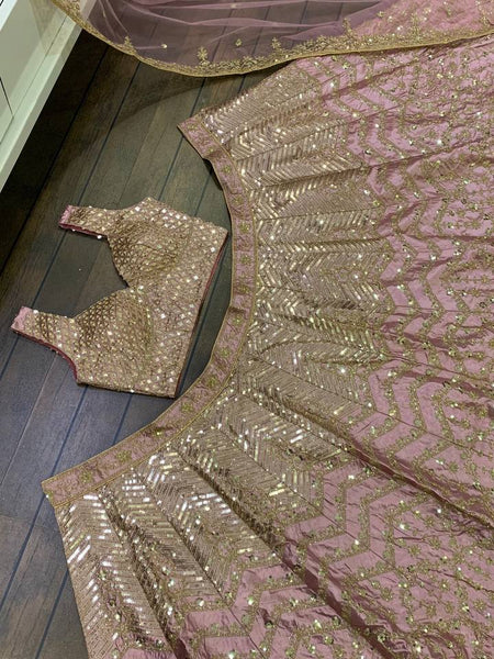 Pink Color Heavy Sequence Work  Designer Lehenga Choli