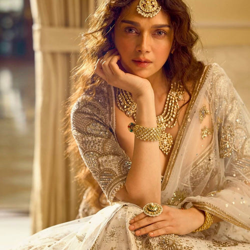 Cream Color Heavy Zari With Sequence Work  Designer Lehenga Choli