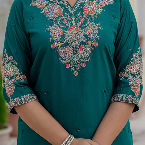 Rama Color Coding Embroidery Work Designer Party Wear Salwar Suit