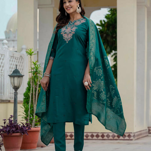 Rama Color Coding Embroidery Work Designer Party Wear Salwar Suit