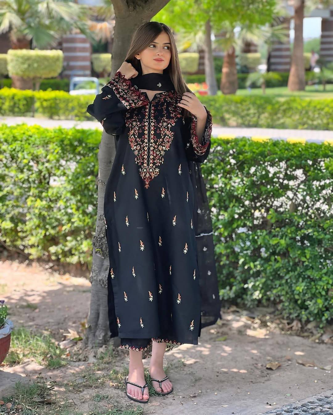 Black Color Sequence Embroidery Work Designer Party Wear Salwar Suit