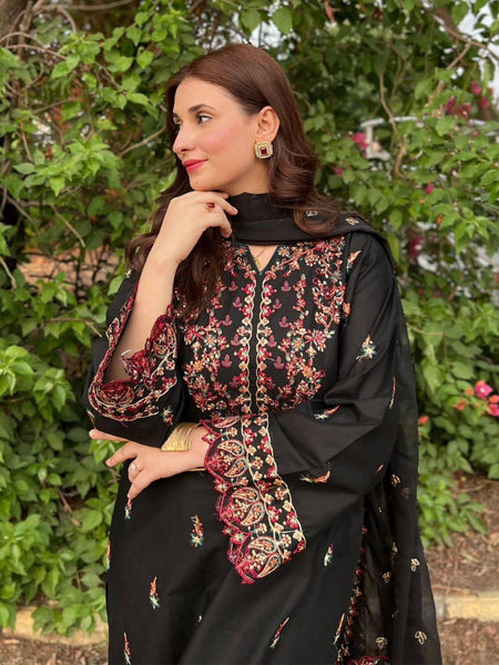 Black Color Sequence Embroidery Work Designer Party Wear Salwar Suit