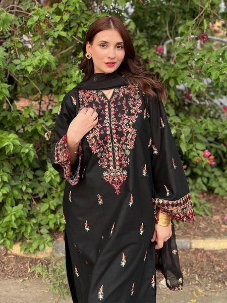 Black Color Sequence Embroidery Work Designer Party Wear Salwar Suit