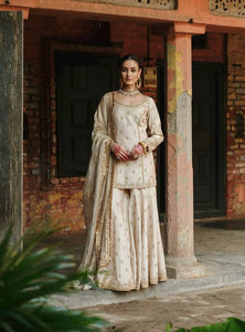 Off-White Color Sequence Embroidery Work Designer Party Wear Palazzo Suit