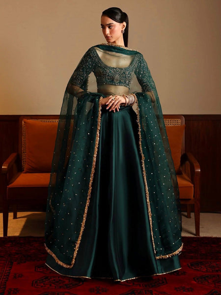 Dark Green Color Wedding Wear Designer Trendy Lehenga Choli