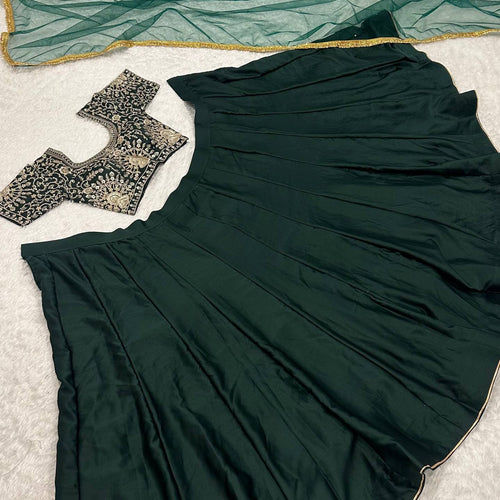 Dark Green Color Wedding Wear Designer Trendy Lehenga Choli