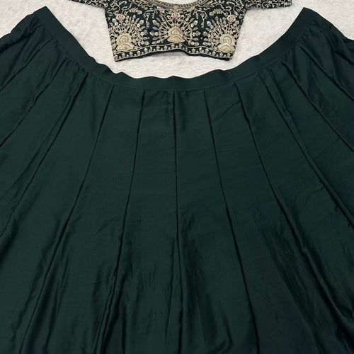Dark Green Color Wedding Wear Designer Trendy Lehenga Choli