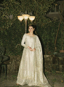 White Color Party Wear Embroidery Work Palazzo Suit