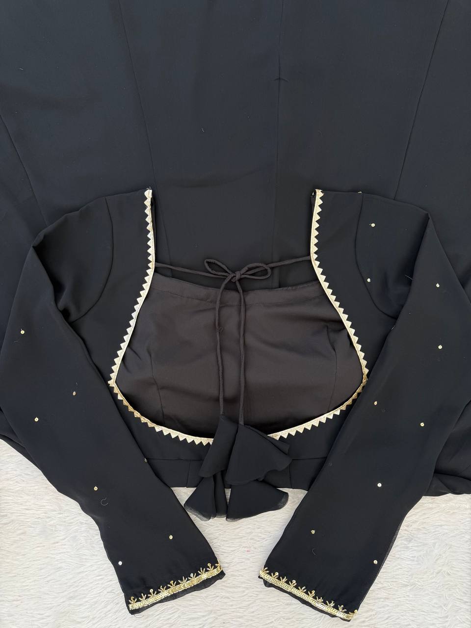 Black Color Party Wear Designer Georgette Anarkali Gown