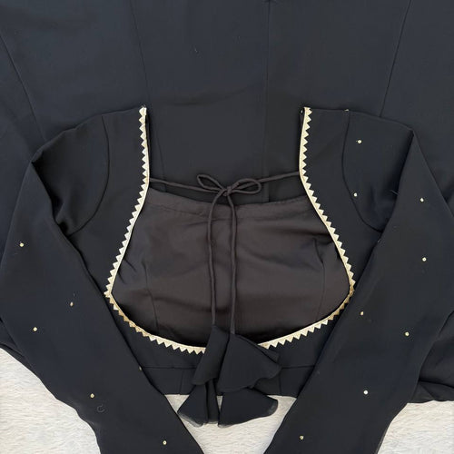 Black Color Party Wear Designer Georgette Anarkali Gown