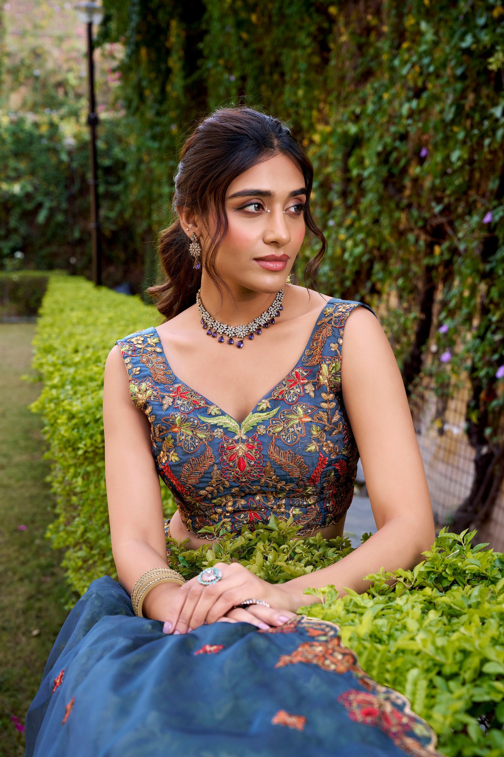 Blue Color Designer Party Wear Sequence Embroidery Lehenga