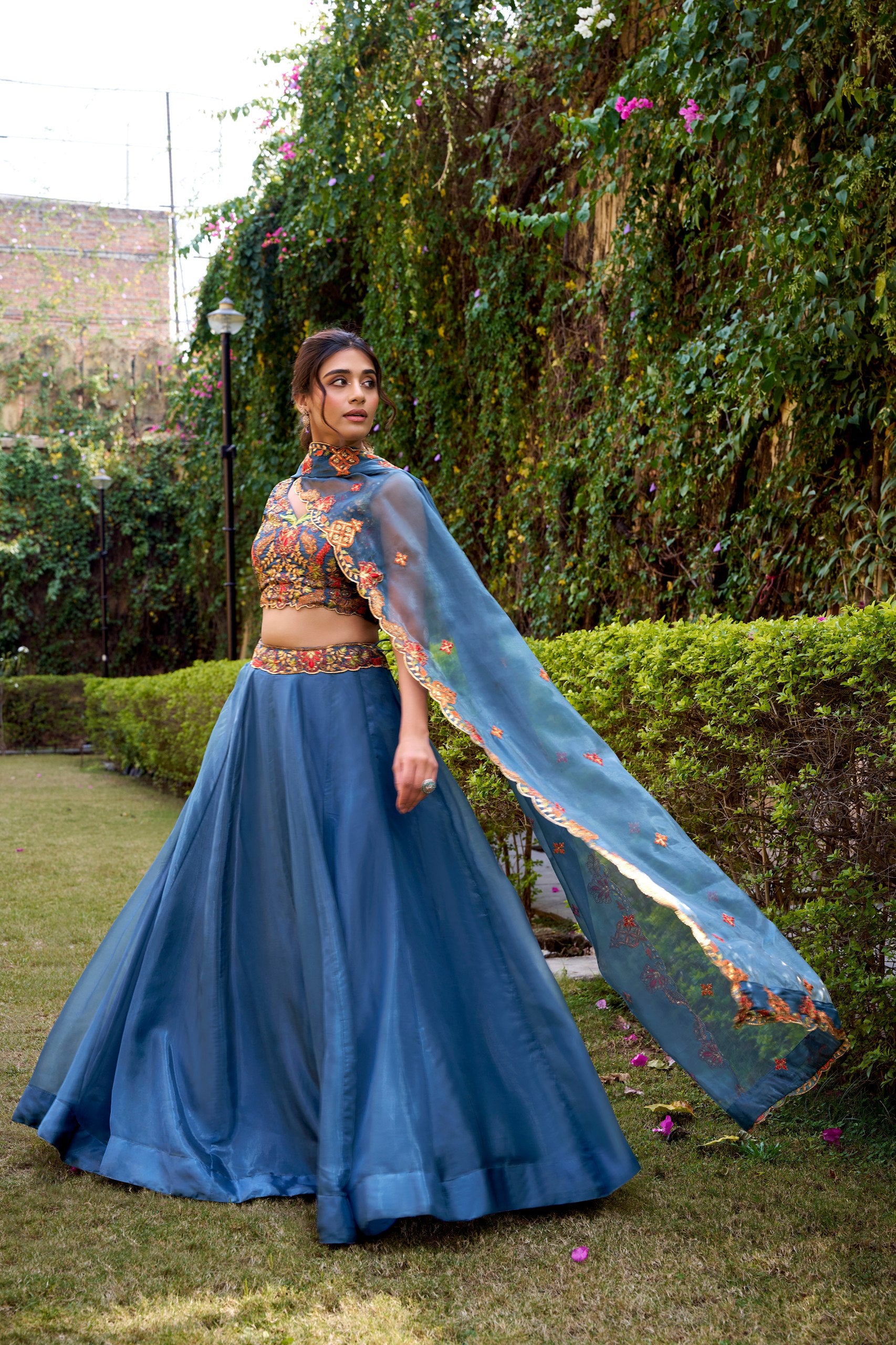 Blue Color Designer Party Wear Sequence Embroidery Lehenga