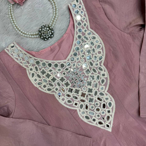 Light Pink Color Party Wear Classy Designer Palazzo Suit