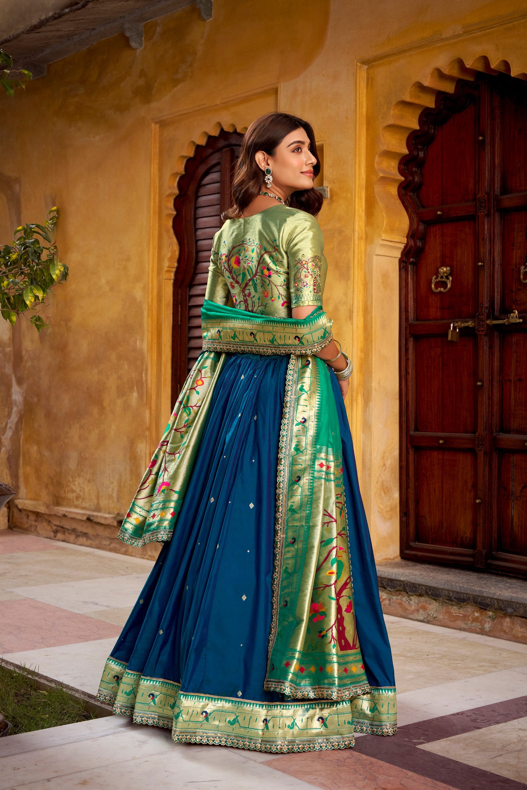 Blue Color Paithani Soft Silk Designer Traditional Lehenga Choli