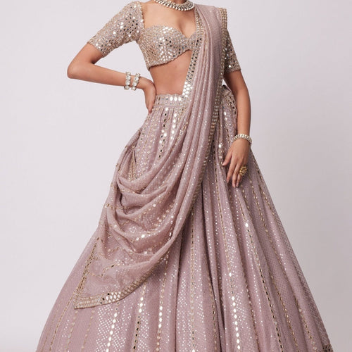 Pink Color Embroidery Work Wedding Wear Lehenga Choli