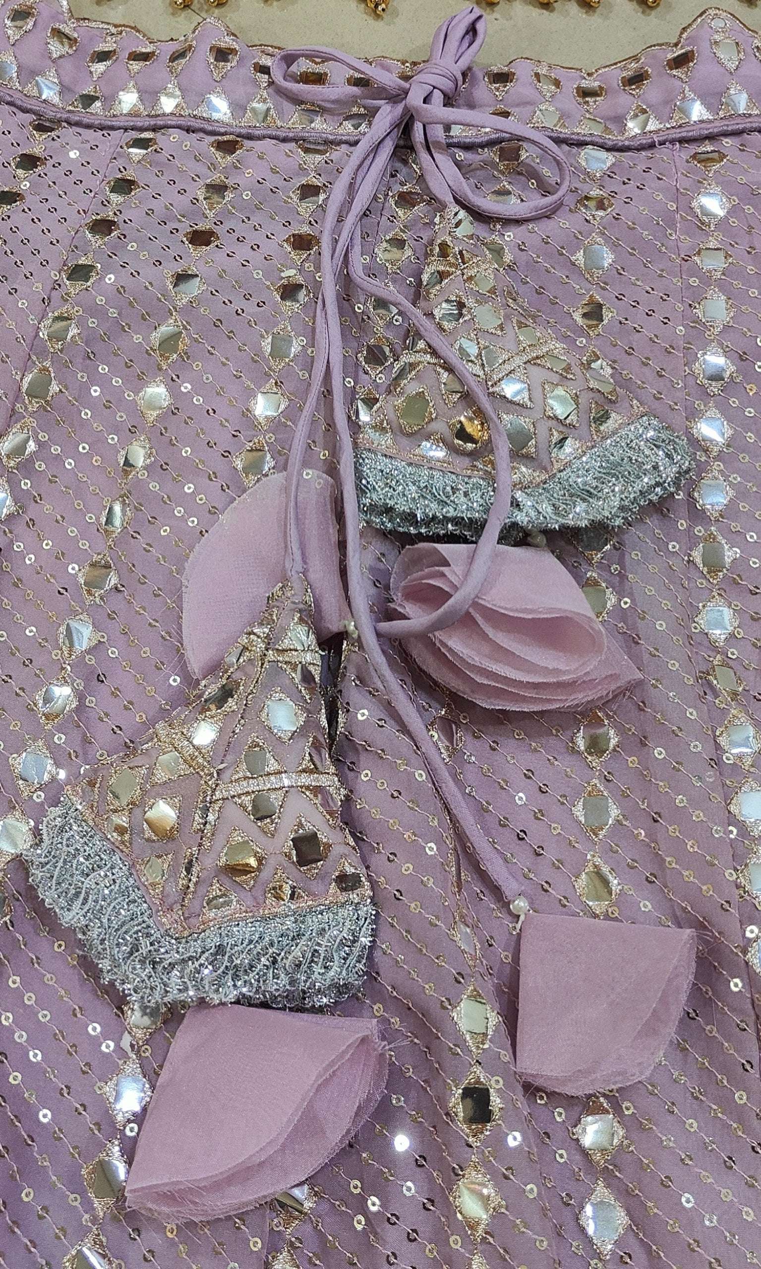 Pink Color Embroidery Work Wedding Wear Lehenga Choli