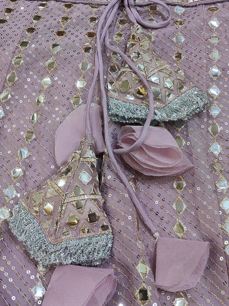 Pink Embroidery Work Wedding Wear Lehenga Choli – Designer Organza Party Wear Lehenga