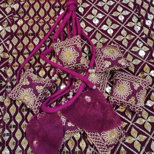 Wine Color Heavy Sequence Work Georgette Lehenga Choli