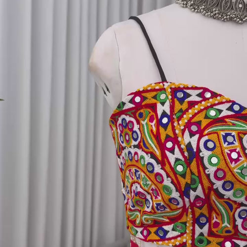 Bandhani Printed Multi Color Navratri Ready to Wear Lehenga Choli