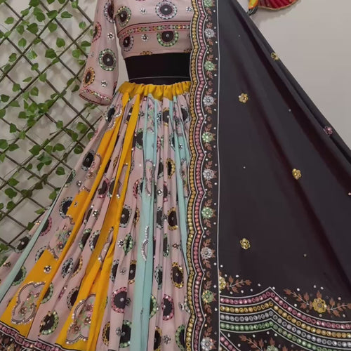 Multi Color Designer Digital Printed Navratri Lehenga Choli