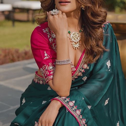 Green Color Designer Wedding Wear Embroidered Lehenga Choli