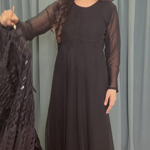 Black Color Heavy  Sequence Work  Designer Lehenga Choli