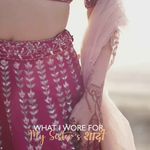 Pink Color Thread With Sequence Work  Designer Wedding Wear Lehenga Choli