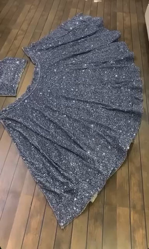 Gray Color Heavy Sequence Work  Designer Lehenga Choli